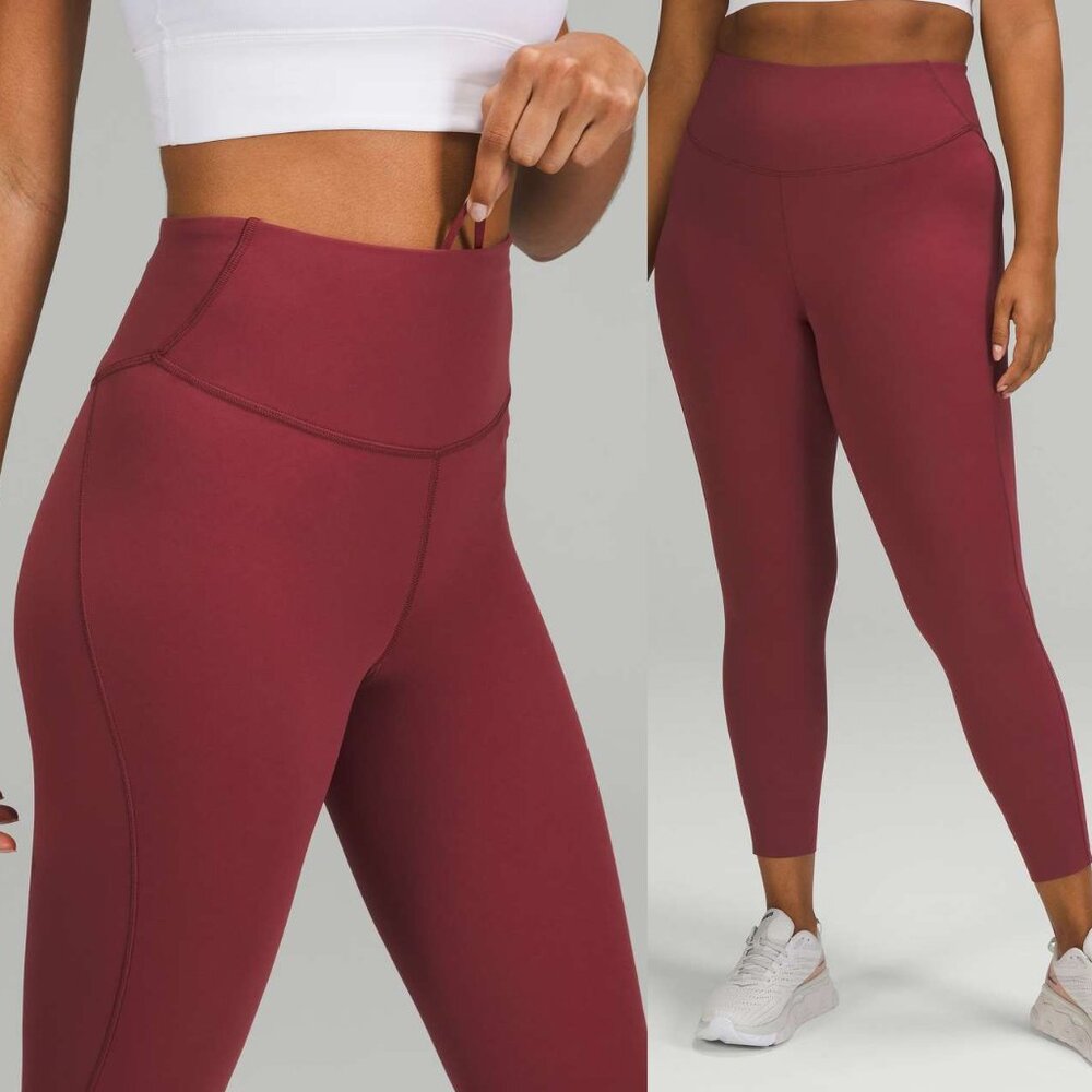 Lululemon Base Pace High-Rise Running Tight Leggings 25" Inseam Mulled Wine $98